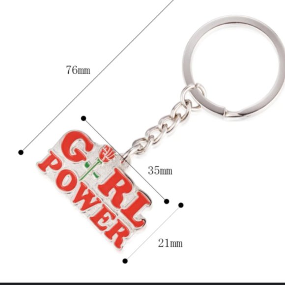 Rose Girl Power Keychain - Picture 2 of 4